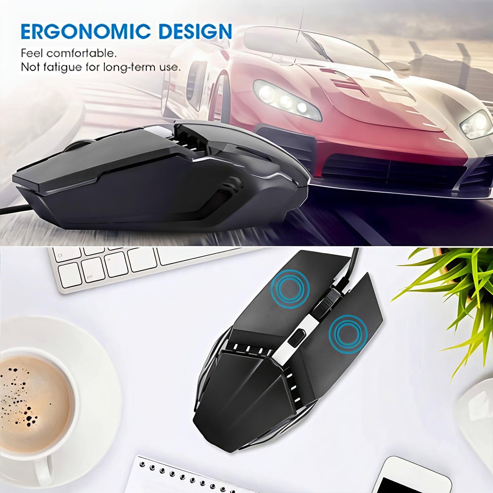 Wired Gaming Mouse - Ergonomic Design & RGB Lighting | Indo Glow